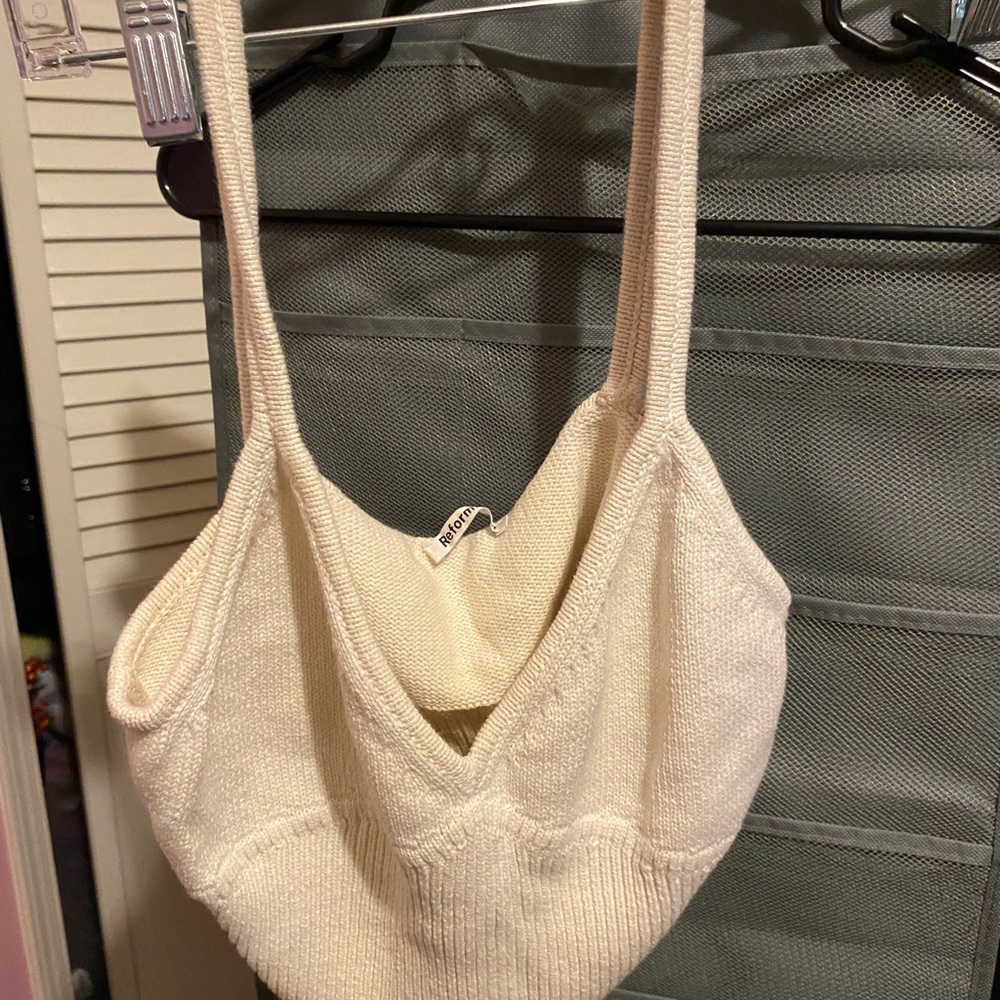 Reformation Cream Knit Sweater